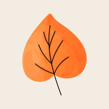 Sonbahar yeşilliği suluboya vektör çizimi. Sosyal medya, hatıra defteri ya da ürün ambalajı için harika.