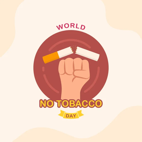 담배의 포스터를 창의적 디자인 아이디어 일러스트 — 스톡 벡터