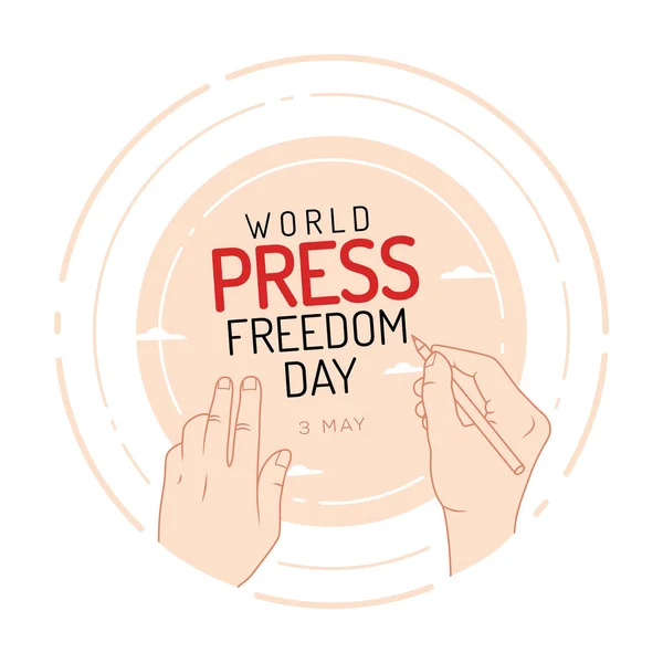 Παγκόσμια Ημέρα Ελευθερίας Του Τύπου Έννοια Banner Εορτασμός Διανυσματική Απεικόνιση — Διανυσματικό Αρχείο