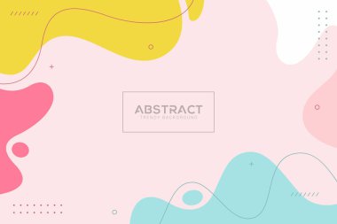 Modern soyut sıvı renkli pastel memphis tarzı arka plan