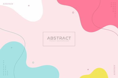 Modern soyut sıvı renkli pastel memphis tarzı arka plan