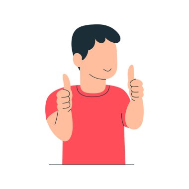 Tamam jest yap, bir şeyi kabul et ve anlaşmayı ifade et. Vücut dili konsept illüstrasyonunu kabul eder.