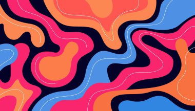 Soyut renkli arka plan dinamik konsept tasarım vektörü