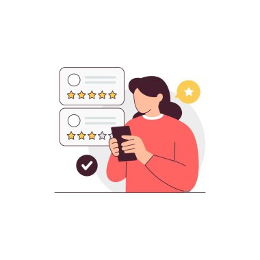 Müşteri çevrimiçi dükkanda satıcıya geri bildirim veriyor