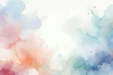 Soyut yatay suluboya tarzı arkaplan