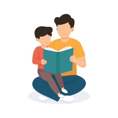 Mutluluk Ailesi, evde çocuklu bir şekilde kitap okudu.