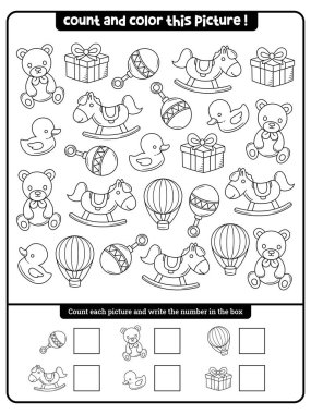 Çocuk oyuncakları siyah-beyaz. Çocuklar için casusluk oyunu.