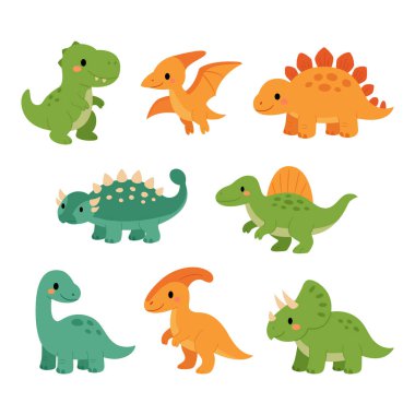 Şirin bebek dinozor karakter çizimi