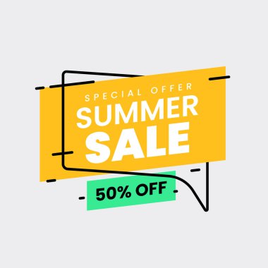 Yaz indirimi pankartı baloncuklu tasarım. İndirimli fiyat etiketi