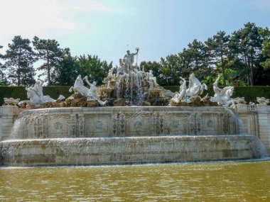 Avusturya, Viyana, Avrupa, Schonbrunner Schloss Park çeşmesi, Avrupa
