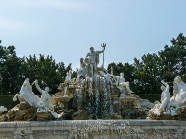 Avusturya, Viyana, Avrupa, Schonbrunner Schloss Park çeşmesi, Avrupa