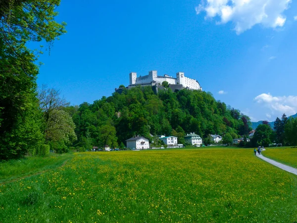 Austria Salzburg Europe Hohensalzburg Castle Foto Stock