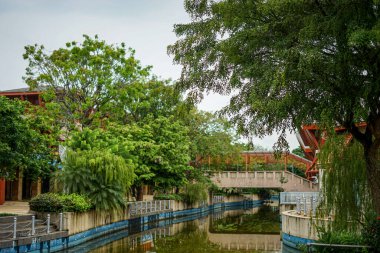 Singapur, Asya, Güneydoğu Asya, nehir üzerinde bir köprü
