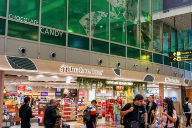 Singapore, Asia - 22 April 2024: The Cocoa trees shop at Changi airport in Singapore, Asia clipart