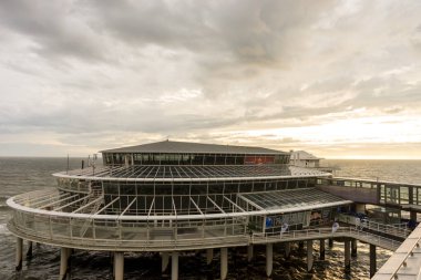 Den Haag, Scheveningen, Hollanda, Avrupa, Zilt Restoran En Evenementenlocatie, rıhtım