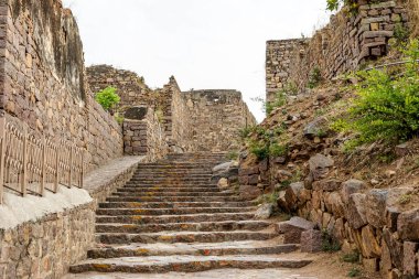 Hyderabad, Telangana, Golkonda Kalesi, Hindistan, Asya, Güneydoğu Asya, kaleye giriyor