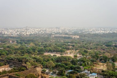 Hyderabad, Telangana, Golkonda Kalesi, Hindistan, Asya, Güneydoğu Asya, şehrin ufuk çizgisi manzarası