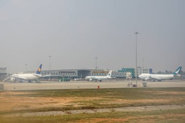 Bangalore, Karnataka - 27 Mart 2022: Kempegowda Uluslararası Havaalanı Bangalore, Karnataka, Hindistan