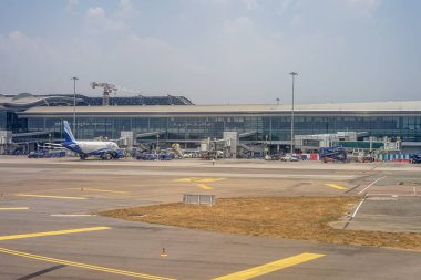 Hyderabad, Telangana - 29 Mart 2022: Hyderabad Uluslararası Havalimanı Hyderabad, Telangana, Hindistan