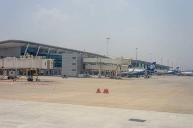 Bangalore, Karnataka - 29 Mart 2022: Kempegowda Uluslararası Havaalanı Bangalore, Karnataka, Hindistan