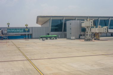 Bangalore, Karnataka - 29 Mart 2022: Kempegowda Uluslararası Havaalanı Bangalore, Karnataka, Hindistan