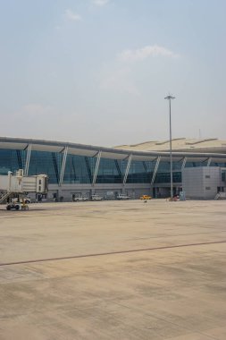 Bangalore, Karnataka - 29 Mart 2022: Kempegowda Uluslararası Havaalanı Bangalore, Karnataka, Hindistan