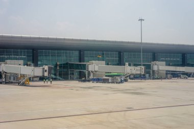 Bangalore, Karnataka - 29 Mart 2022: Kempegowda Uluslararası Havaalanı Bangalore, Karnataka, Hindistan