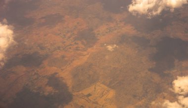 Gökyüzünden görüntüler, bulutlar, gökyüzünde bulutlar.