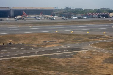 Mumbai, Hindistan - 7 Nisan 2019: Chhatrapati Shivaji Maharaj Uluslararası Havalimanı, Maharashtra, Mumbai, Hindistan