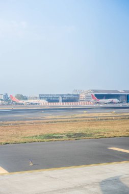 Mumbai, Hindistan - 5 Nisan 2019: Chhatrapati Shivaji Maharaj Uluslararası Havalimanı, Maharashtra, Mumbai, Hindistan