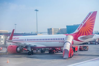 Mumbai, Hindistan - 5 Nisan 2019: Chhatrapati Shivaji Maharaj Uluslararası Havalimanı, Maharashtra, Mumbai, Hindistan