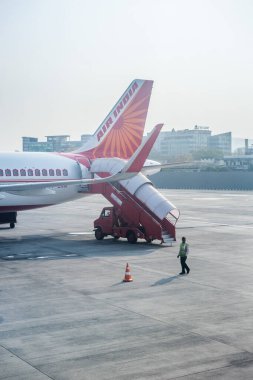 Mumbai, Hindistan - 5 Nisan 2019: Chhatrapati Shivaji Maharaj Uluslararası Havalimanı, Maharashtra, Mumbai, Hindistan