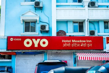 Mumbai, Hindistan - 7 Nisan 2019: Oyo Hotel Meadow Mumbai, Maharashtra, Mumbai, Hindistan
