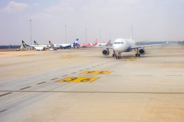Bengaluru, Hindistan - 7 Nisan 2019: Bengaluru Kempegowda Uluslararası Havaalanı, Bangalore