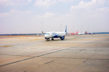 Bengaluru, Hindistan - 7 Nisan 2019: Bengaluru Kempegowda Uluslararası Havaalanı, Bangalore