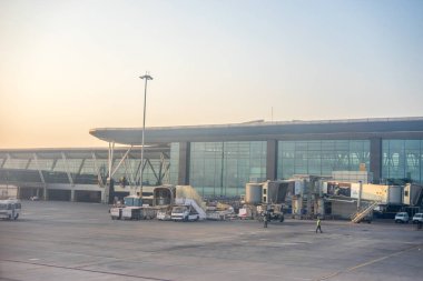 Bengaluru, Hindistan - 5 Nisan 2019: Bengaluru Kempegowda Uluslararası Havalimanı, Bangalore Terminali