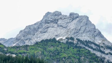 İsviçre, Meiringen, Schwarzwaldalp, arka planda büyük bir dağ