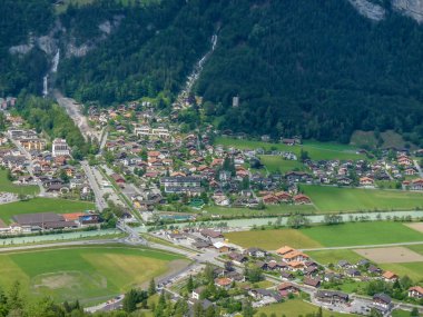 İsviçre, Meiringen, Schwarzwaldalp, bir şehir manzarası