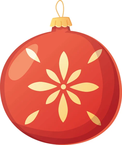 Weihnachtsrot Mit Goldenem Geometrischem Muster Eleganter Traditioneller Und Moderner Ball — Stockvektor