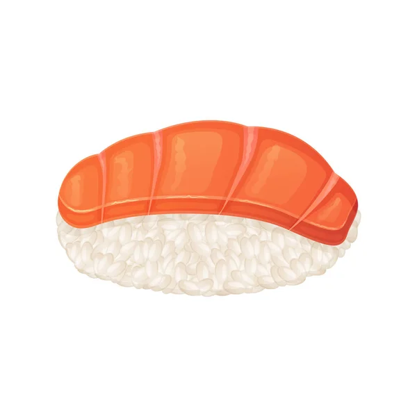Plat Sushi Nigiri Saumon Cuisine Asiatique Concept Culinaire Japonais Illustration — Image vectorielle