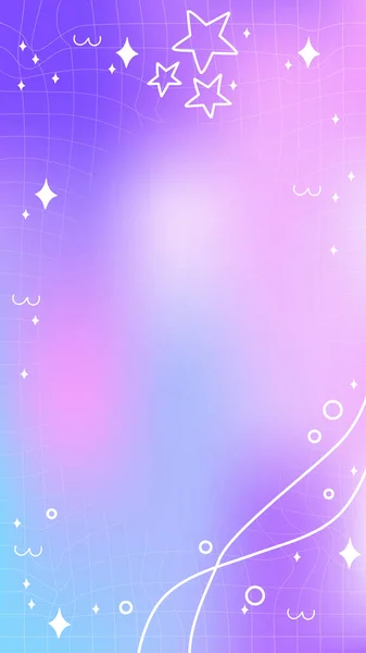Космическая Галактика Фиолетово Размытый Фон Копировальным Пространством Нарисованными Вручную Линиями — стоковый вектор