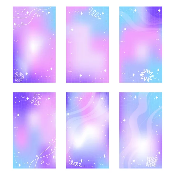 Трендовый Набор Фиолетового Розового Размытого Сета Который Искушает Фоном Пространством — стоковый вектор
