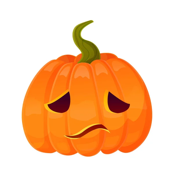 Jack Lanterne Citrouille Expression Visage Halloween Fête Citrouille Sculpture Illustration — Image vectorielle