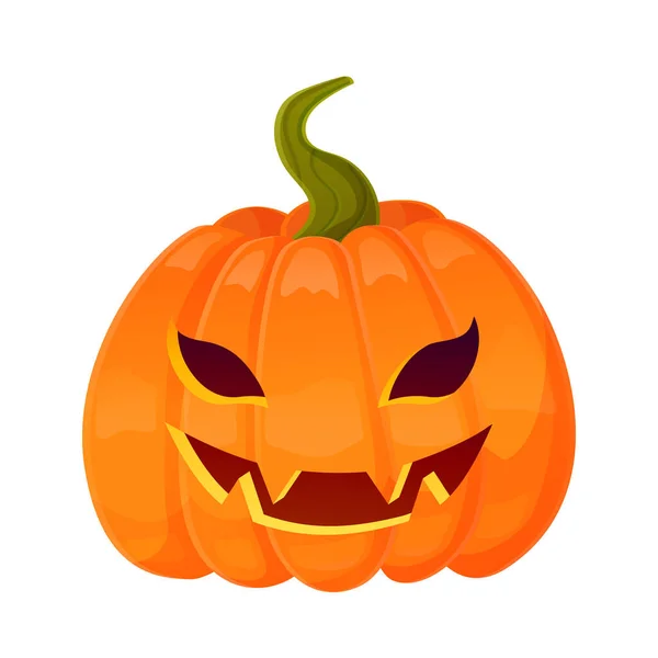 Jack Lanterna Zucca Faccia Espressione Festa Halloween Zucca Intaglio Illustrazione — Vettoriale Stock