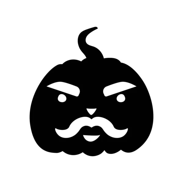 Jack Lantern Pumpkin Face Expression Silhouette Halloween Party Pumpkin Carving — Stock Vector