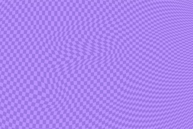 Mor retro saykodelik dama tahtası deseni. Şahane kokulu dokular. Düz biçimli stok vektör illüstrasyonu.