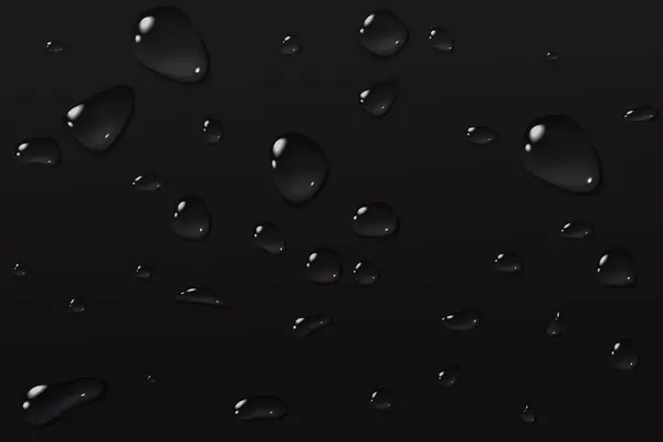 Siyah soyut arka plan. Makro dokuda yoğunlaştırılmış cam. Soğuk içecek konsepti meyve suyu. Yağ ya da şampanya. Gerçekçi biçimdeki stok vektör illüstrasyonu.