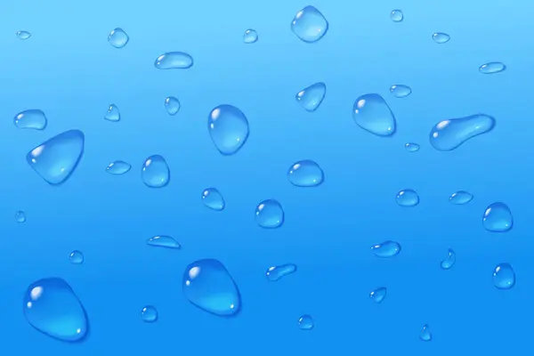 Mavi damlalar arka plan. Camları makro dokuda yoğunlaştır.
