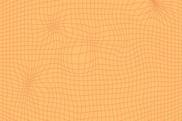 橙色复古迷幻棋盘图案 华丽的时髦的纹理 平面样式的鱼群矢量图解 矢量图形