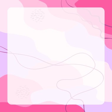 Pastel ve Vibrant Tones 'daki Eğimli Çizgilerle Renkli Soyut Meydan Arkaplanı. Minimalist Doodle Biçiminde Geometrik Memphis Deseni